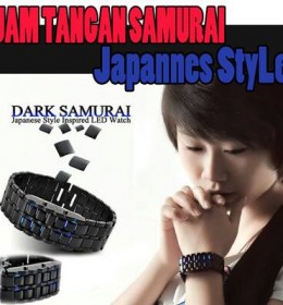 Jam Tangan LED Black Red Tokyo Flash Samurai Iron
