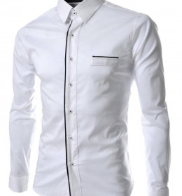 Baju Kemeja Pria/Kemeja Kerja HEM peter white OT /Kemeja pria katun stretch