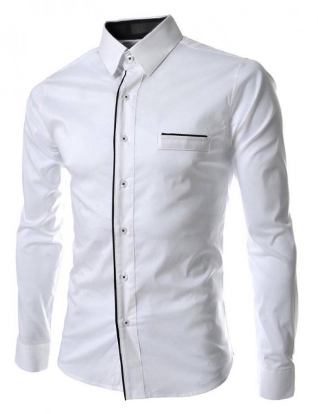 Baju Kemeja Pria/Kemeja Kerja HEM peter white OT /Kemeja pria katun stretch