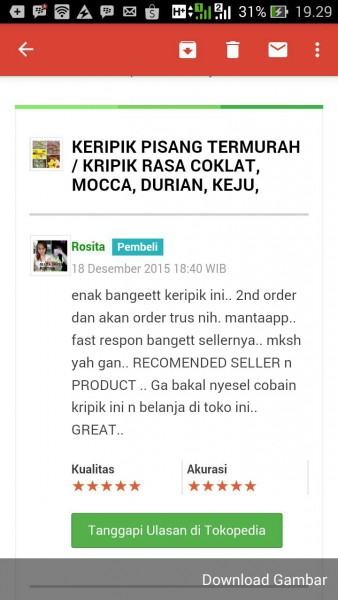 TESTIMONI KERIPIK PISANG COKLAT BINTANG RASA