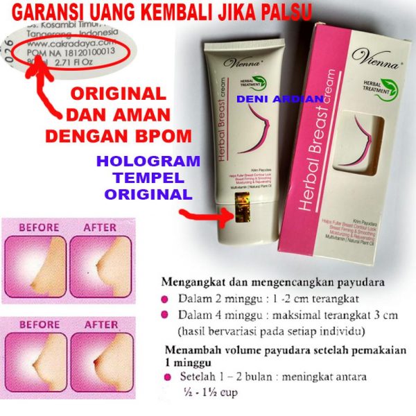Vienna Herbal Breast Cream Pembesar Pengencang Payudara BPOM Original