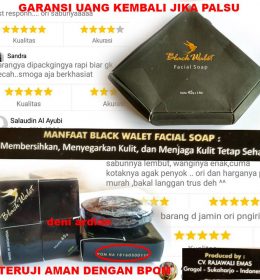 Sabun Black Walet 3 buah Sabun Penghilang Jerawat Pembersih Komedo Flek Hitam Kerutan Original