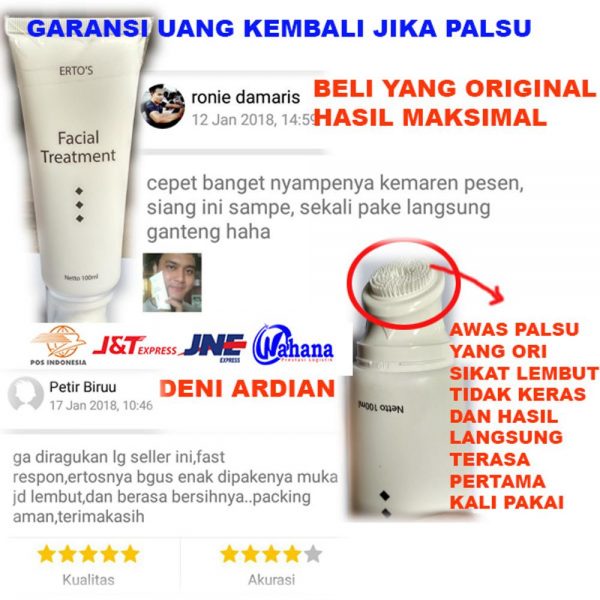 Ertos Facial Treatment ERTOS Original Bpom Pemutih Pencerah Kulit Penghilang Bintik Hitam