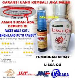 Paket Obat Shampoo Kutu Rambut Spray Tumbonan dan Lisa-Qu Herbal Anti Kutu