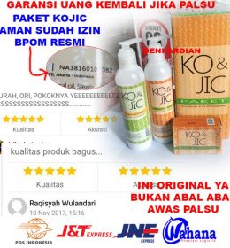 Paket Kojic Original BPOM Ko&Jic Lotion dan Sabun Kojic Pemutih Badan Aman Tubuh