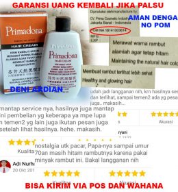 Original Primadona Hair Cream Penghilang Uban Penghitam Rambut Alami