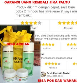 Paket Theraskin Acne Cream Obat Penghilang Bekas Jerawat dan Flek Hitam Asli