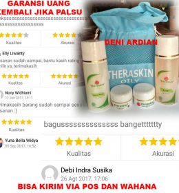 Paket Theraskin Paket Oily Ori BPOM Obat Cream Penghalus Kulit Penghilang Bekas Jerawat Pencerah Kulit Berminyak