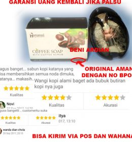 Sabun Kopi Hanasui Coffee Soap Original Pencerah Kulit Penghilang Komedo Pelempbab Penghalus Kulit