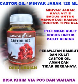 CASTOR OIL ORIGINAL MINYAK JARAK 120ML- PELEMBAB KULIT KERING PENGUAT RAMBUT