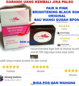 Sabun Fair n Pink Whitening Black Soap Sabun Hitam Sabun Pemutih