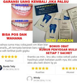 Sacheet - Real You Stiker Tattoo Gigi Stiker Tato Gigi Pemutih Gigi Instan - Stiker Pemutih Gigi Original