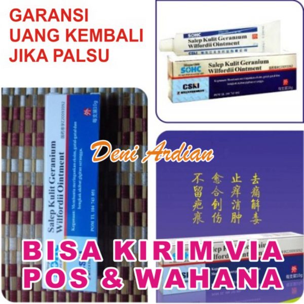 SALEP WILFORDII OINTMENT SALEP KULIT GERANIUM MENGOBATI PENYAKIT KULIT DAN GATAL SELANGKANGAN