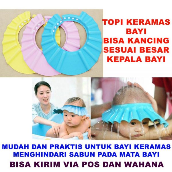 TOPI KERAMAS BAYI/BALITA MODEL KANCING