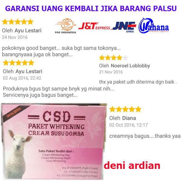 CREAM SUSU DOMBA cream perawatan wajah