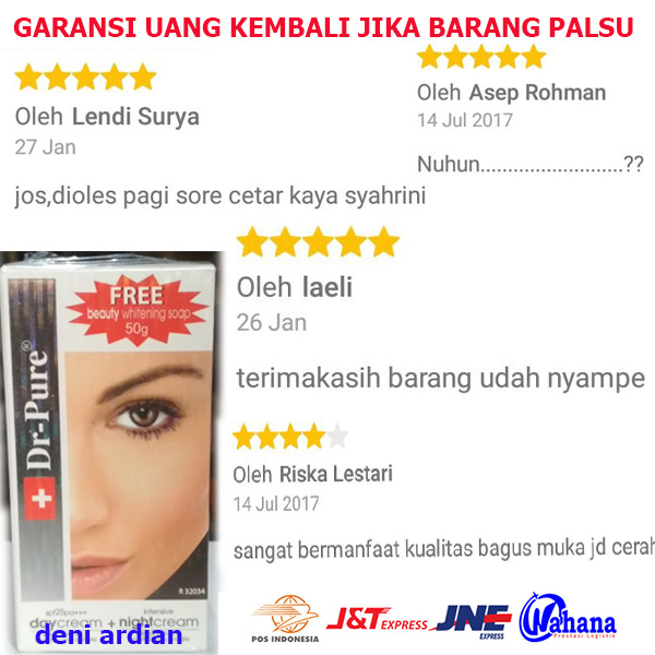 Dr Pure cream pemutih wajah original