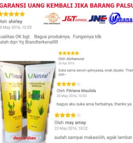 Vnatural whitening exfoliating serum gel pelembut kulit original