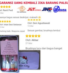 mini brush kit kuas make up hello kitty original