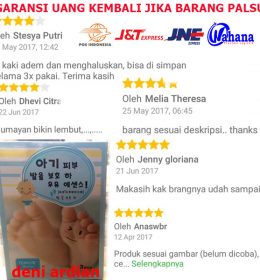 yessnow baby foot mask masker kaki aman dan original
