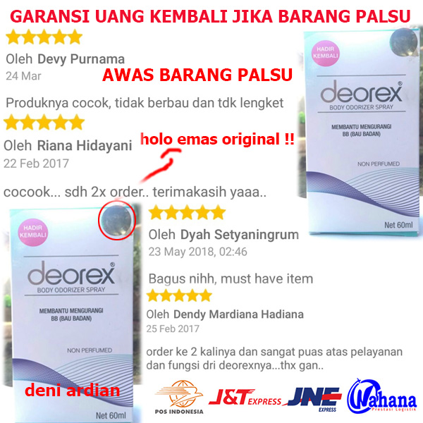 DEOREX OBAT SEMPROT PENGHILANG BAU BADAN KAKI KETIAK DEOREX ORIGINAL ASLI