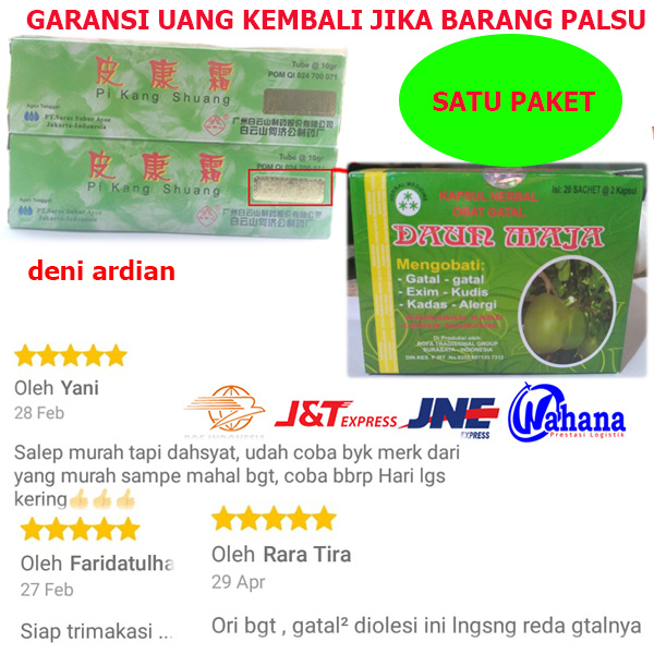 paket daun maja dan salep Pi Kang Shuang Original untuk berbagai masalah penyakit kulit