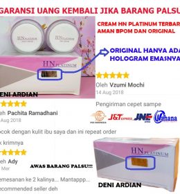 CREAM HN PLATINUM DAY CREAM DAN NIGHT CREAM HN PLATINUM ORIGINAL BPOM